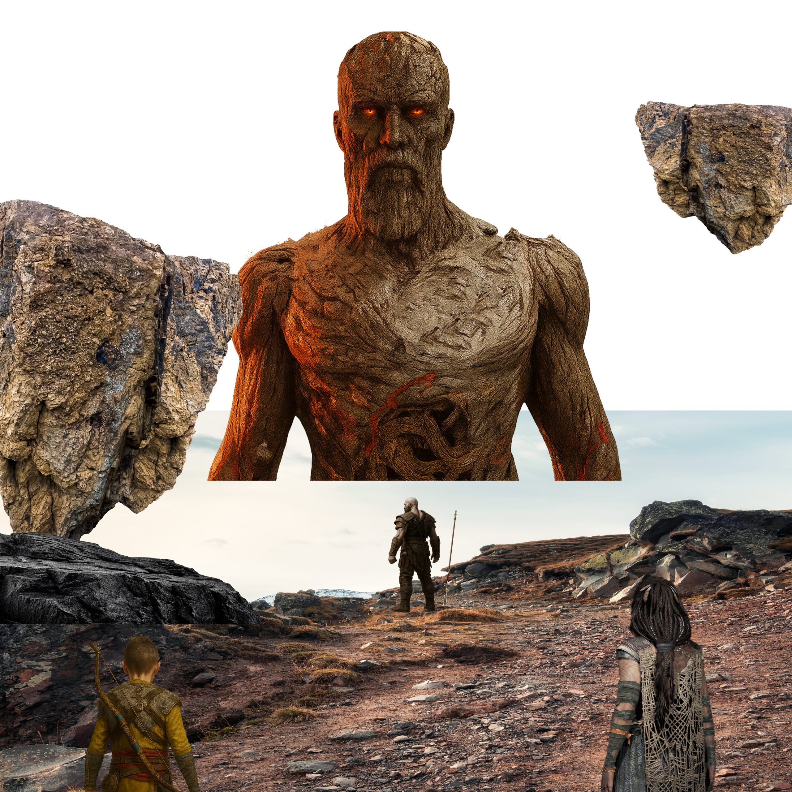 God of War Ragnarök, the original images before editing