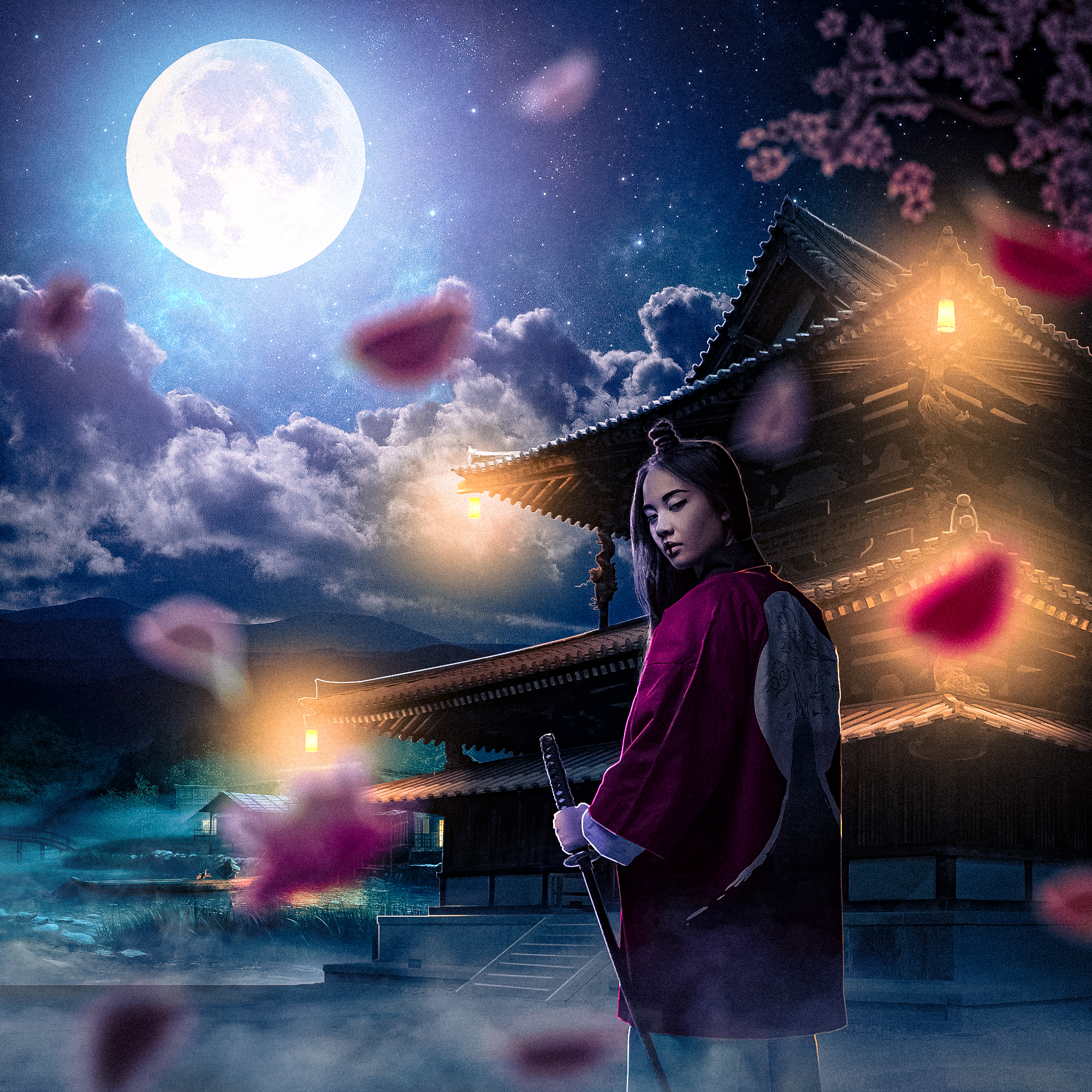 Ghost of Tsushima, final Photoshop artwork by DaniHHerrera