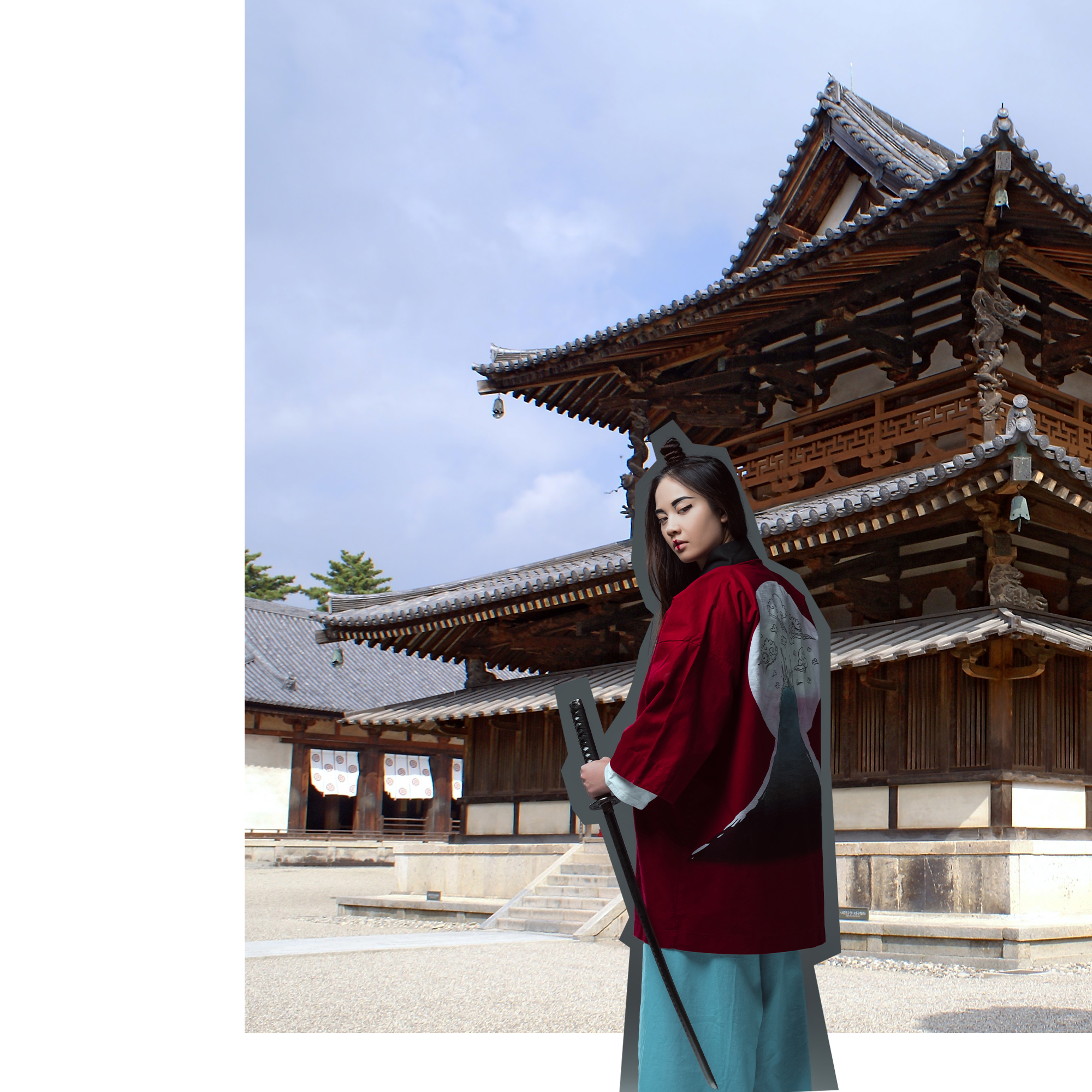 Ghost of Tsushima, the original images before editing